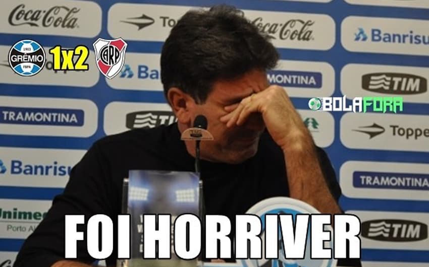 Queda para o River Plate faz Grêmio ser alvo de piadas na web