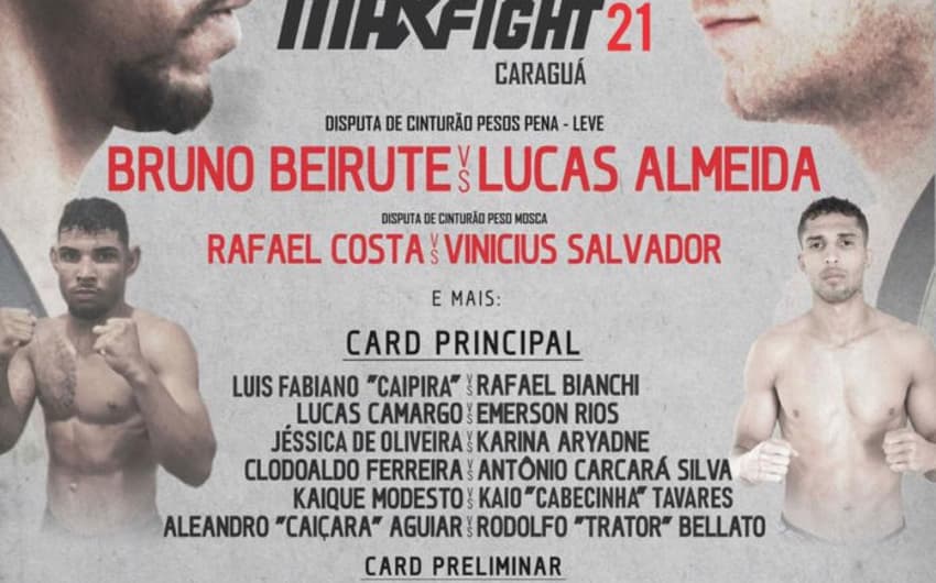 Max Fight 21 está marcado para o próximo sábado, dia 1 de dezembro (Foto divulgação)
