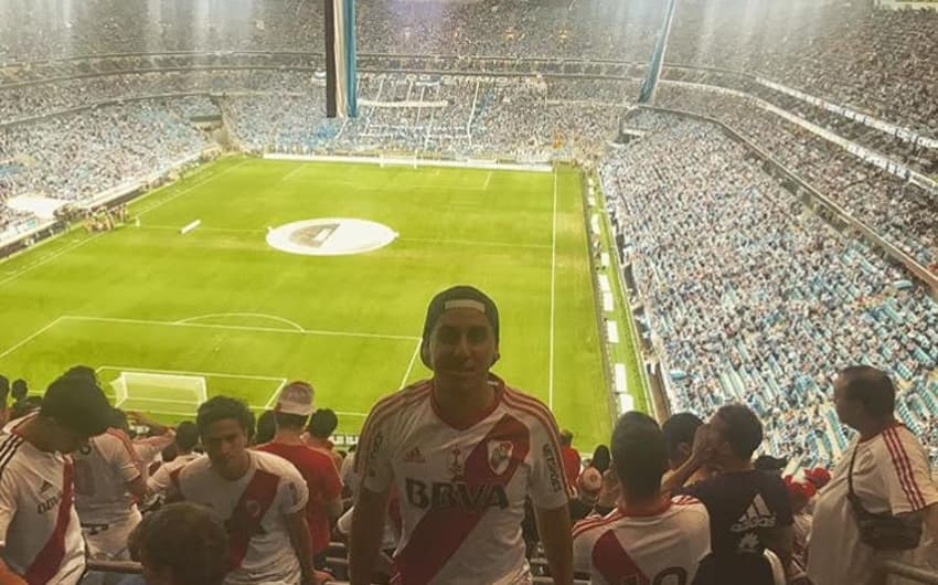 Luciano Ríos esteve na Arena Grêmio na semifinal (foto) e estará em Madrid para acompanhar o River&nbsp;