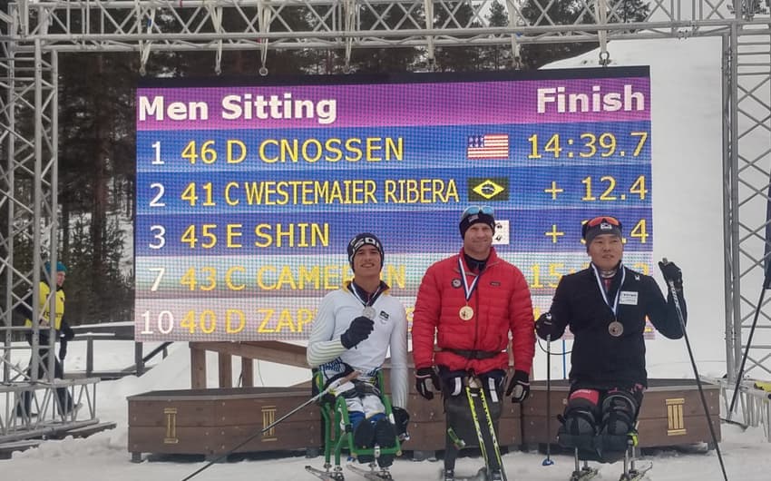 Cristian Ribera faz história e fatura prata na Copa do Mundo de para-ski cross country
