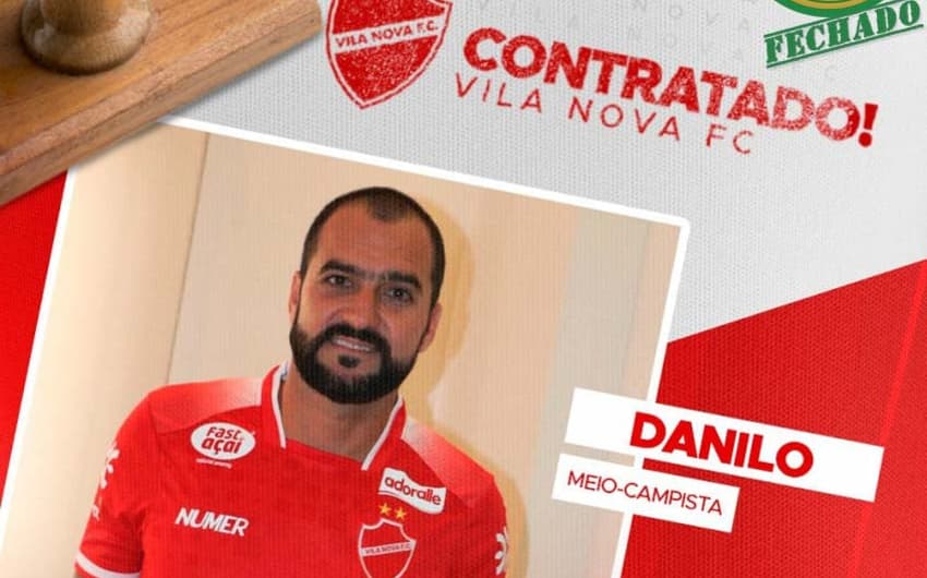 Danilo foi anunciado nesta segunda-feira como reforço do Vila Nova