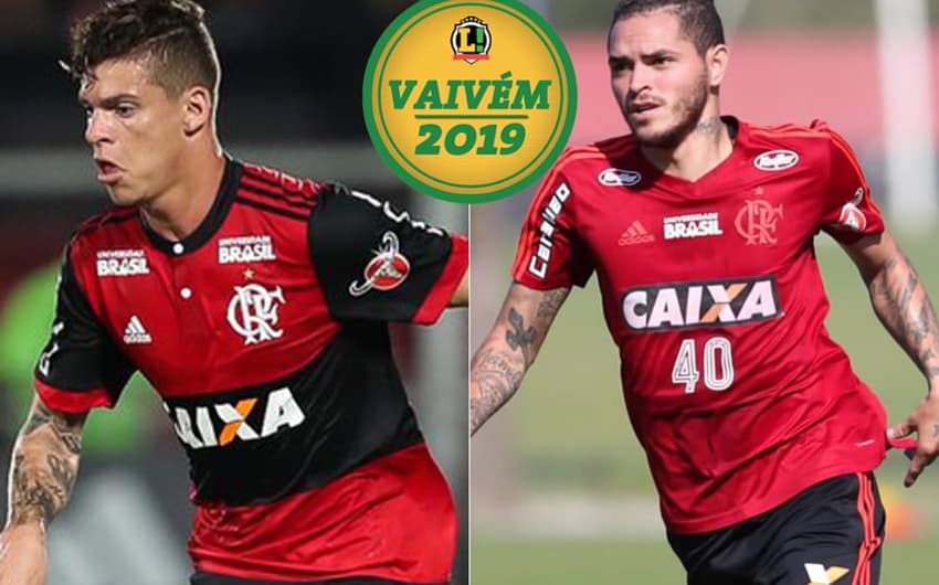 Montagem - Ronaldo e do Thiago Santos, os dois do Flamengo