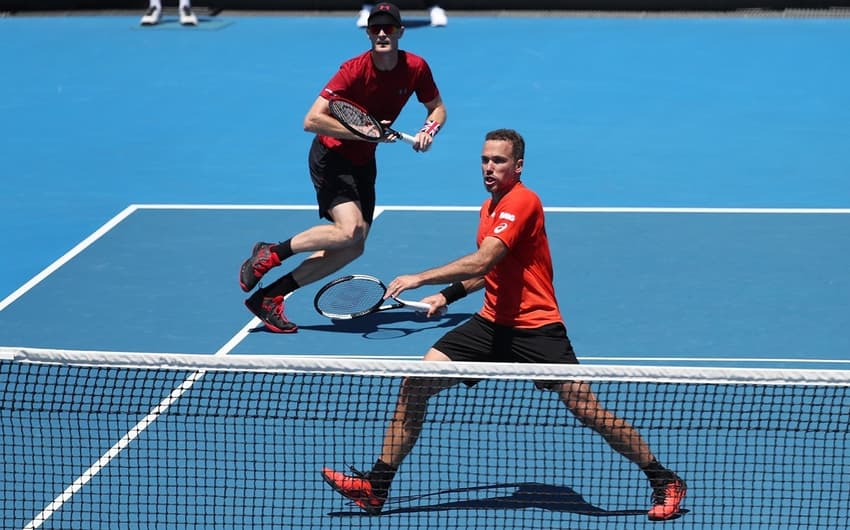 Bruno Soares e Jamie Murray atuando no Australian Open 2019