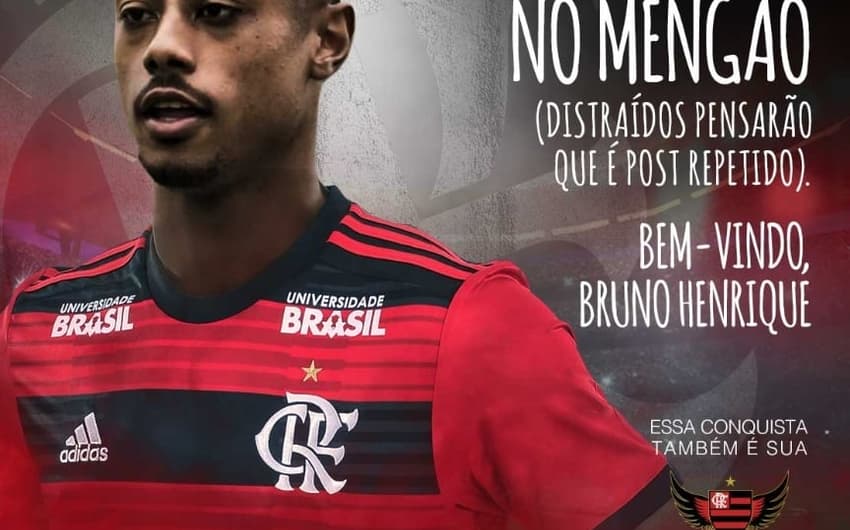 Bruno Henrique é anunciado pelo Flamengo