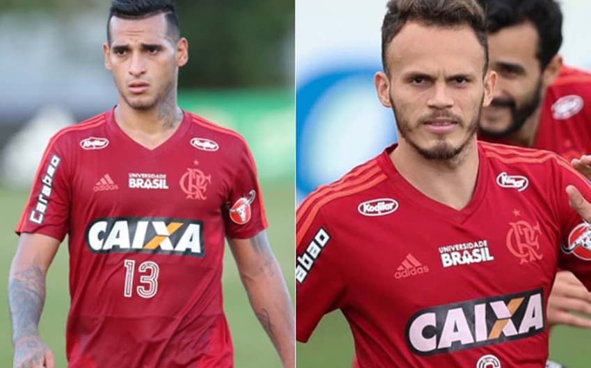 MONTAGEM -  Trauco e Renê atuando pelo Flamengo