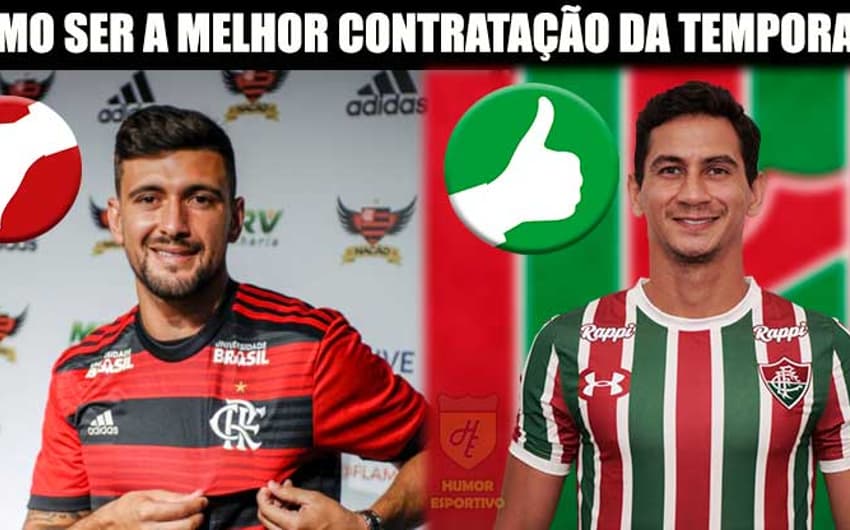 Torcedores do Fluminense comemoram acerto com PH Ganso