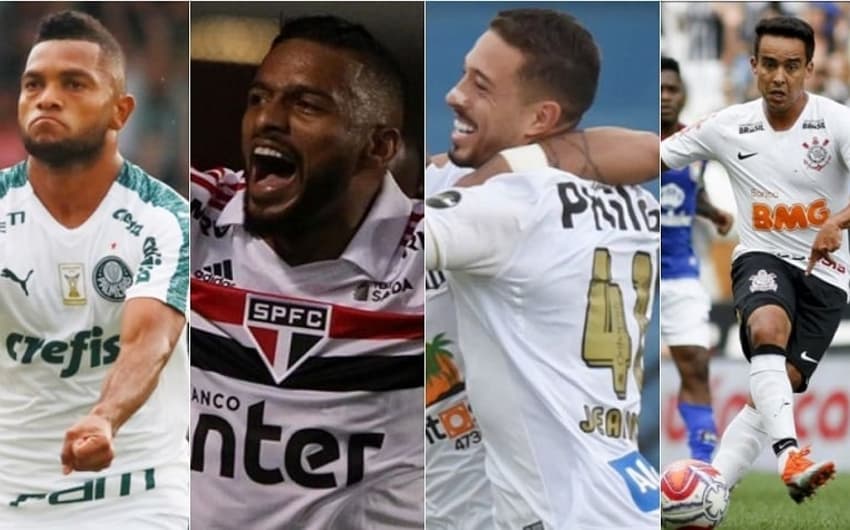 Montagem - Palmeiras, Santos, São Paulo e Corinthians