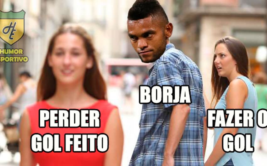 Borja ganha memes após gol perdido contra o Santos