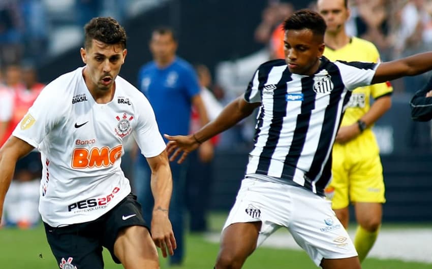 Corinthians x Santos Danilo Avelar e Rodrygo