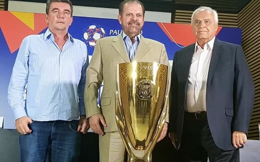 Andrés Sanchez, Reinaldo Carneiro Bastos e Leco na FPF