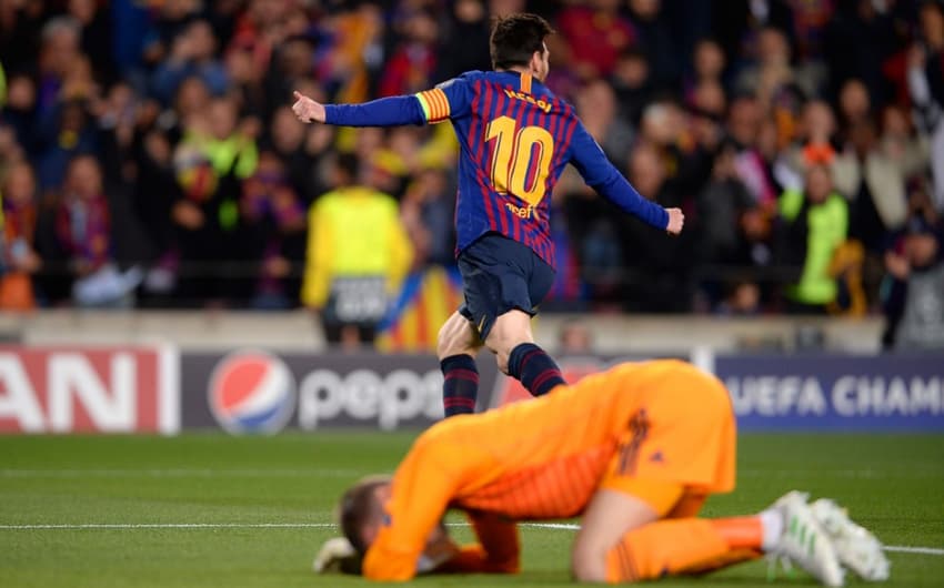 Messi fez dois, um deles em falha de De Gea&nbsp;