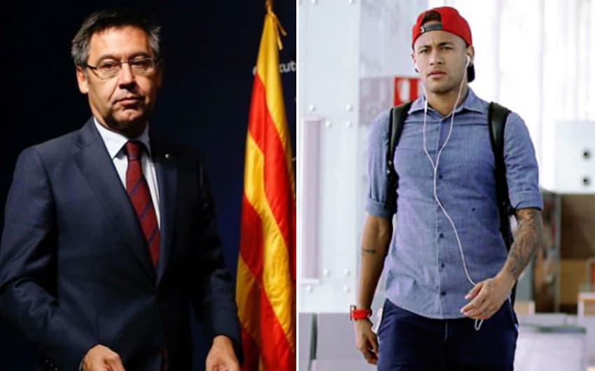 Montagem - Neymar e Presidente do Barcelona