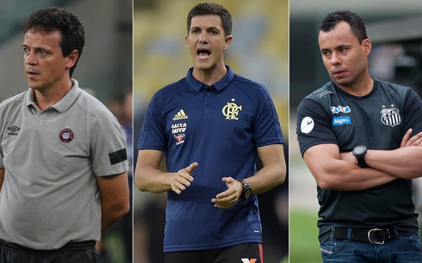 Fernando Diniz (Athletico), Mauricio Barbieri (Flamengo) e Jair Ventura (Santos): uns com mais tempo, outros nem tanto e alguns ainda no cargo. Confira a lista abaixo:&nbsp;