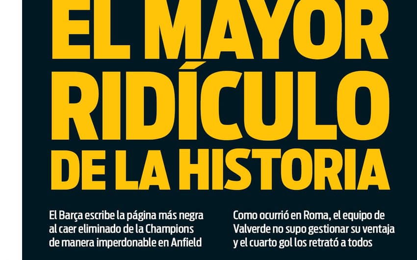 Capa Sport (Espanha) - 'O mais ridículo da história'