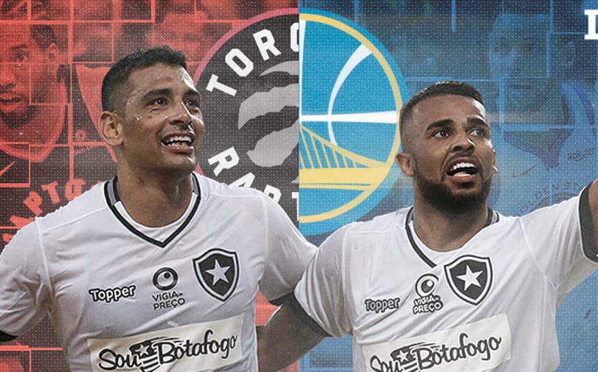 Montagem Botafogo torcida NBA