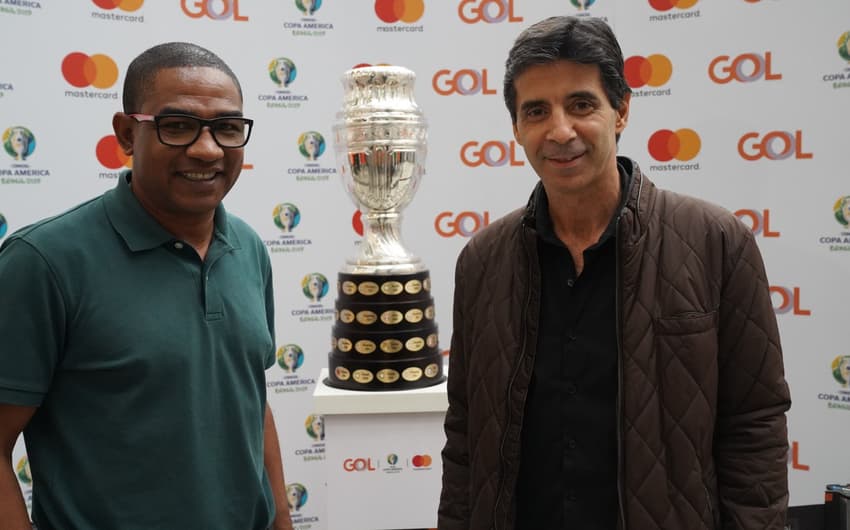 César Sampaio e Mauro Galvão fizeram parte do tour da taça da Copa América