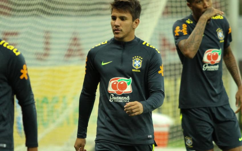 Netto treinando com a Seleção Brasileira