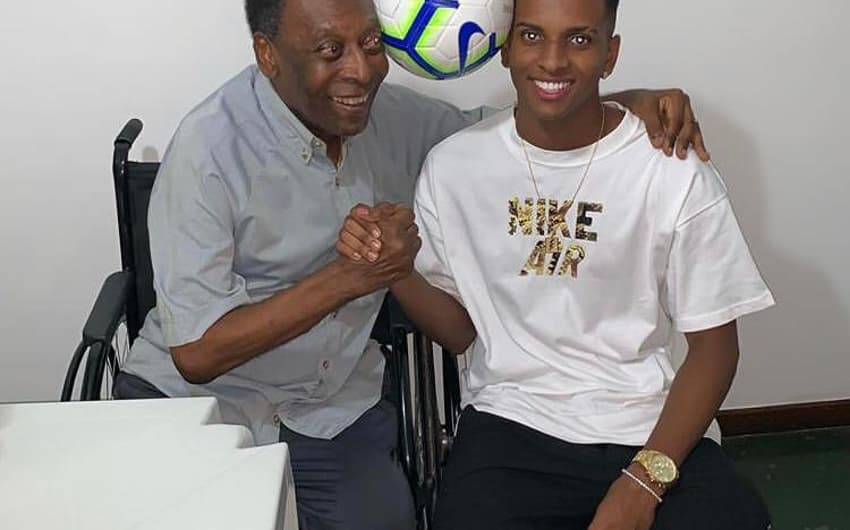 Pelé e Rodrygo - Santos