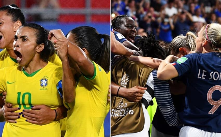Montagem - Brasil e França - Copa do Mundo Feminina