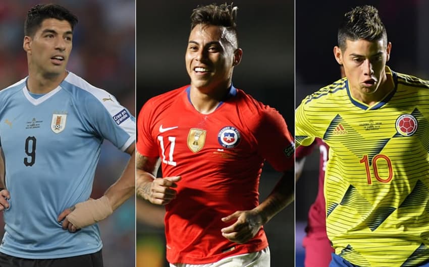 A primeira fase da Copa América chegou ao fim com grade equilíbrio entre as equipes. Algumas seleções como Uruguai, Brasil, Chile e Colômbia estão se destacando. O LANCE! mostra quem lidera as principais estatísticas da competição continental.&nbsp;
