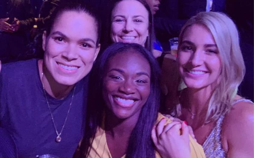Claressa Shields e Amanda Nunes estiveram juntas na festa de gala da ESPN neste mês (Foto: Reprodução/Instagram)