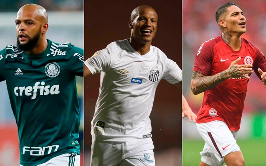 Montagem Palmeiras, Santos e Internacional