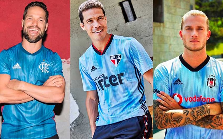 Camisas da Adidas: Flamengo, São Paulo e Besiktas