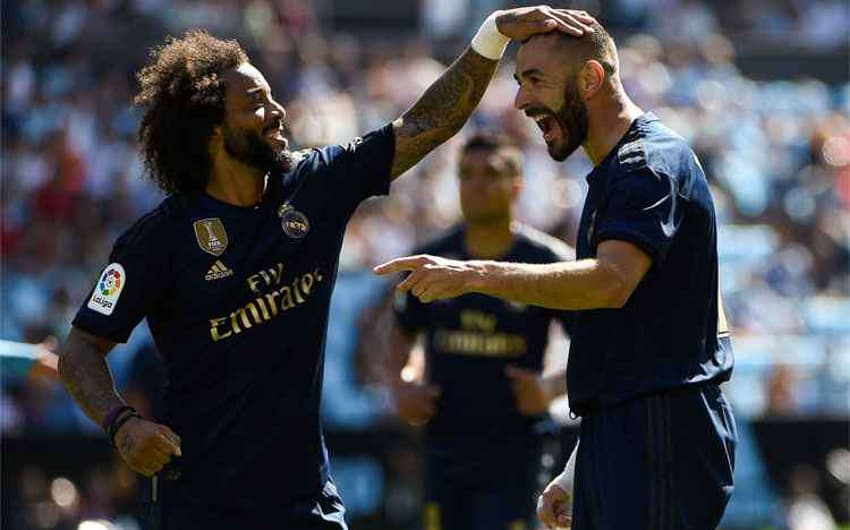Celta de Vigo x Real Madrid - Marcelo e Benzema