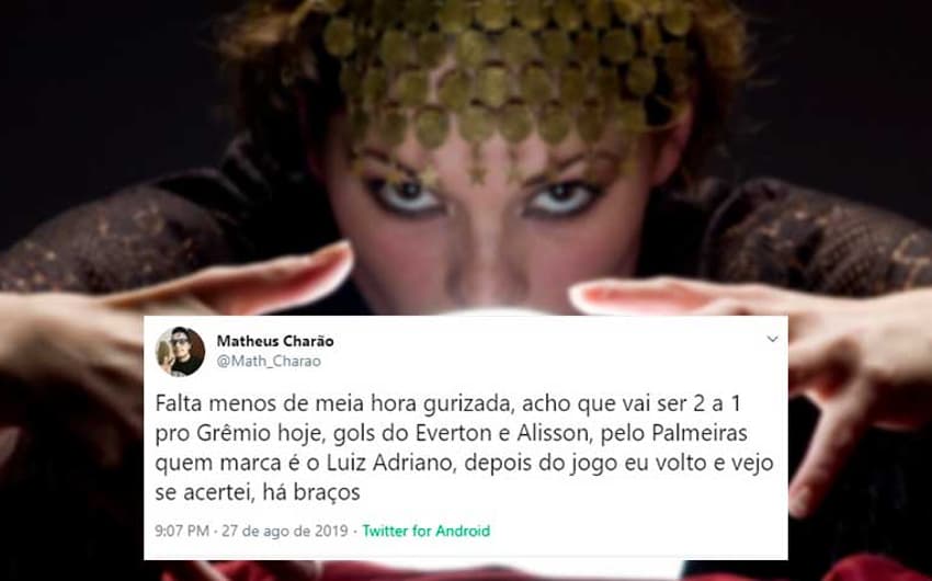 Torcedor profetiza resultado em Palmeiras x Grêmio
