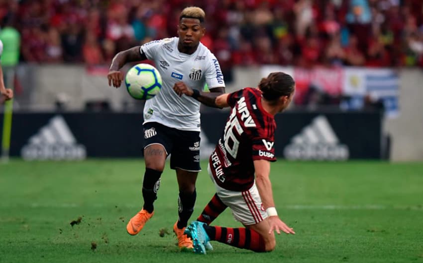 Flamengo x Santos - Marinho e Filipe Luis