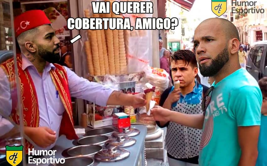 Golaço de Gabigol contra o Santos inspira meme