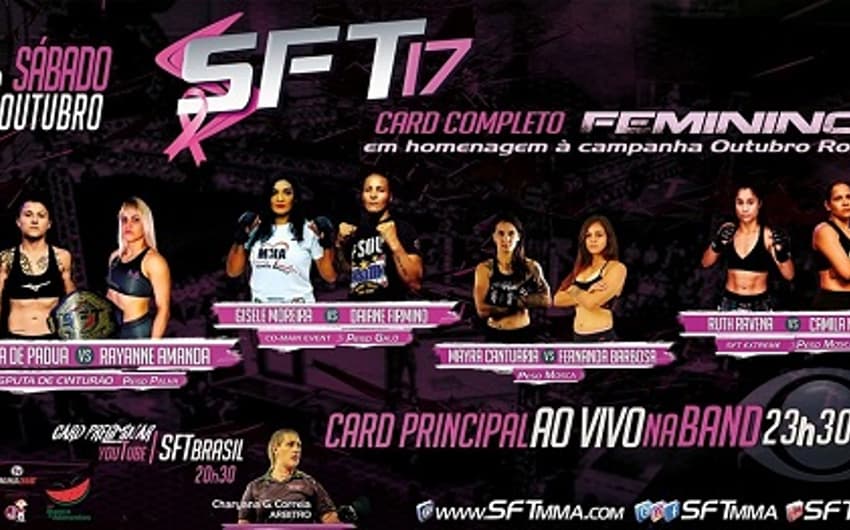 SFT MMA terá edição especial neste mês de outubro em prol da campanha contra o câncer de mama (Foto: Divulgação)