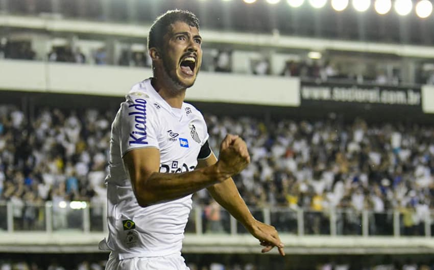 Santos x Palmeiras - Gustavo Henrique comemora seu gol