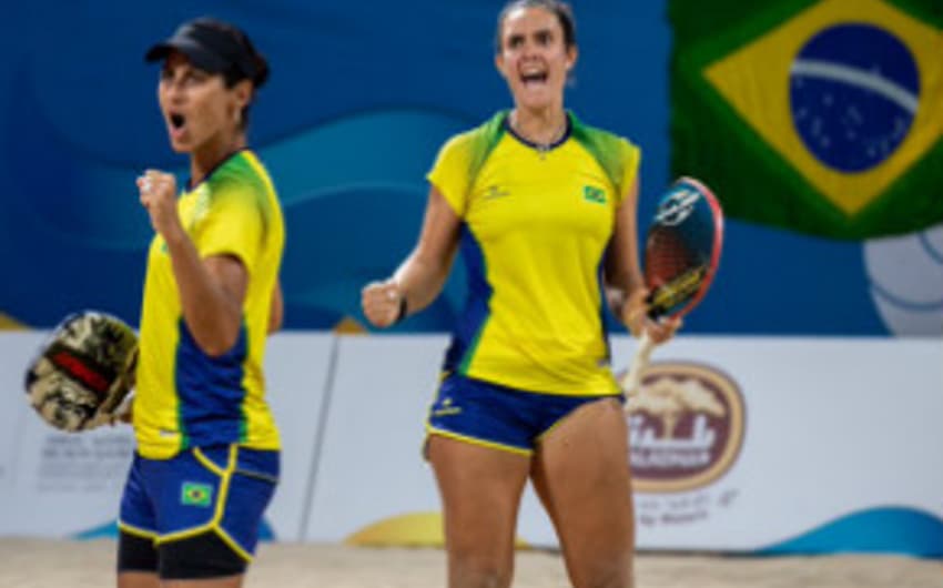 Joana Cortez e Rafaela Miller na final dos Jogos Mundiais da Praia