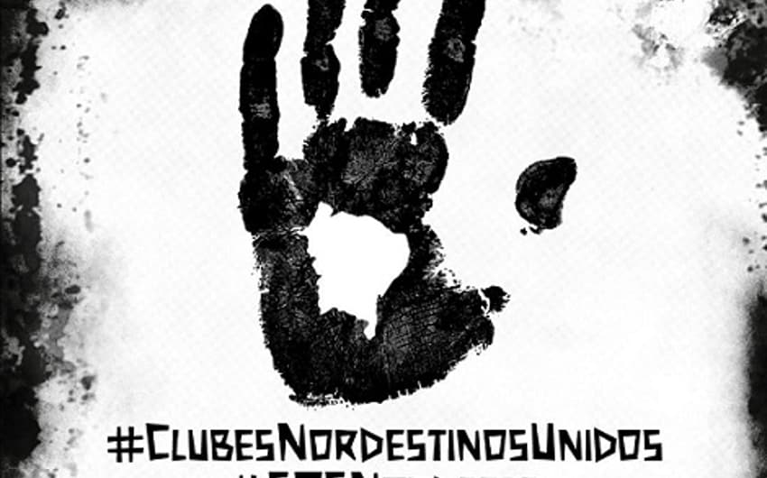Protesto conjunto de clubes nordestinos contra o vazamento de óleo