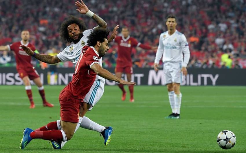 Marcelo e Salah - Real Madrid x Liverpool