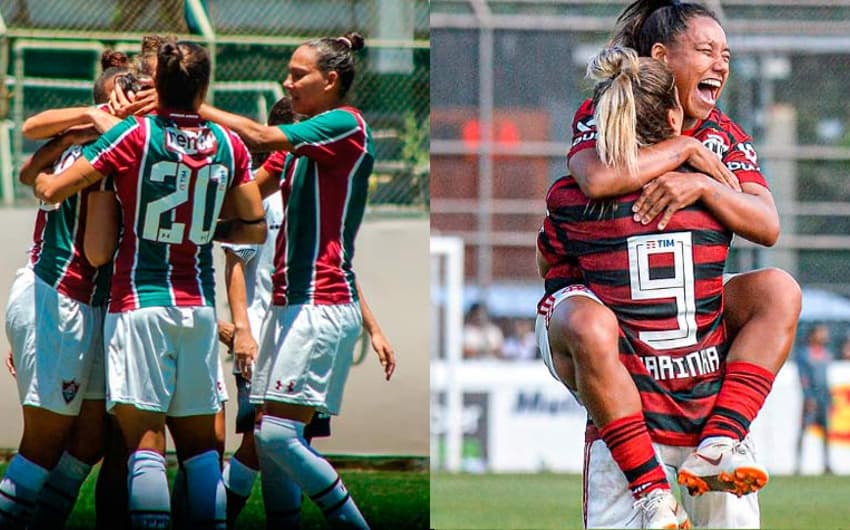 Montagem Feminino Fluminense - Flamengo