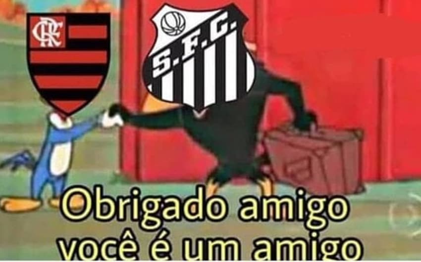 Meme: Flamengo e Santos