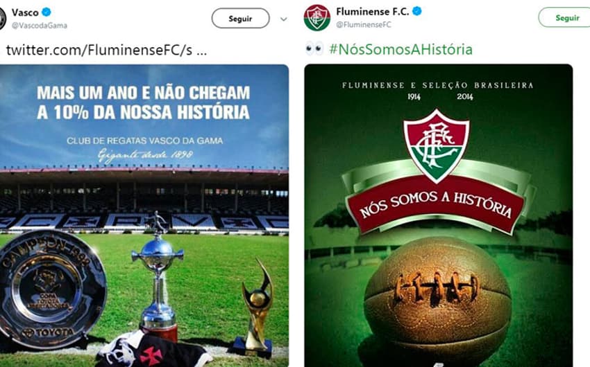 Montagem - Vasco e Fluminense