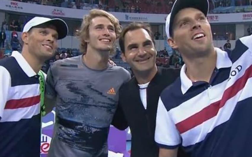 Federer, Zverev e Bryans