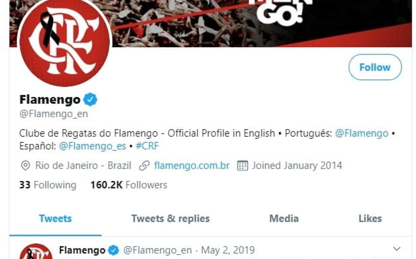 Redes sociais do Flamengo