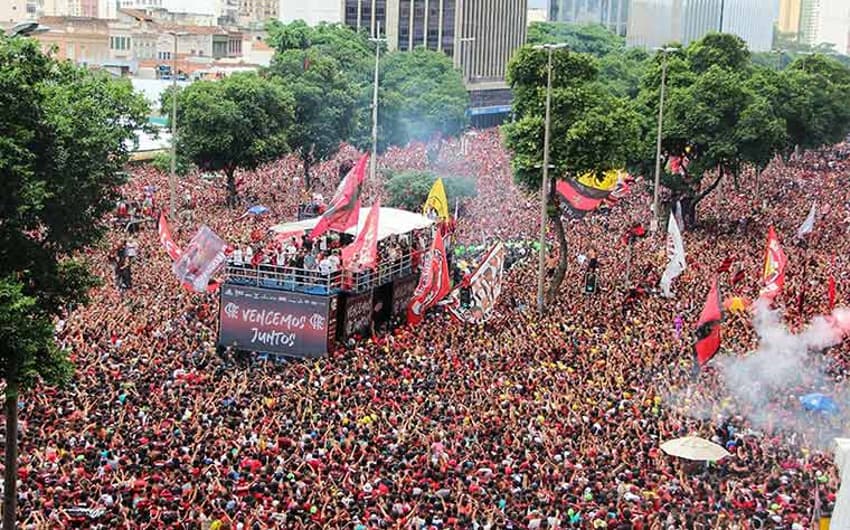 Flamengo - Desfile no Centro do Rio