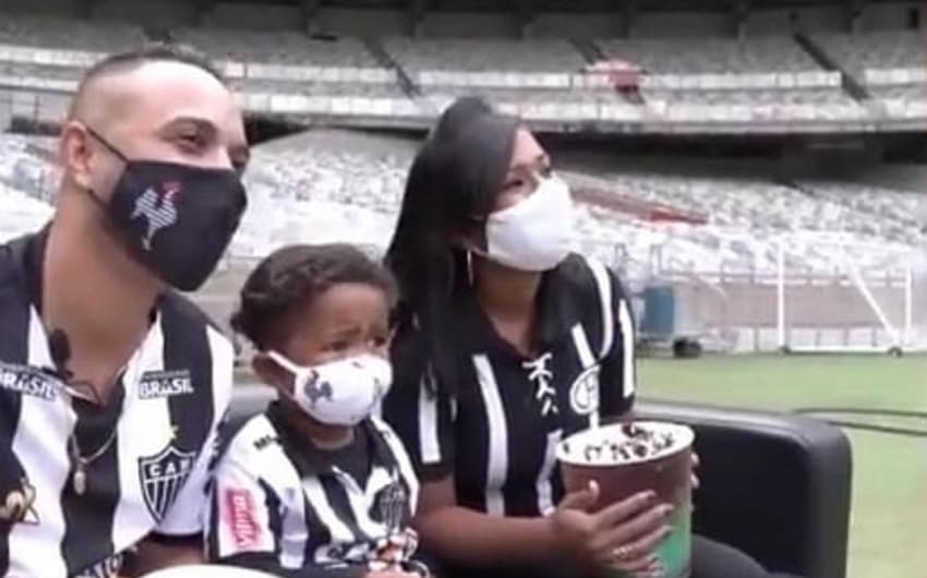 Guilherme foi com a família ver o título de 2013 do Galo na Libertadores dentro do Mineirão
