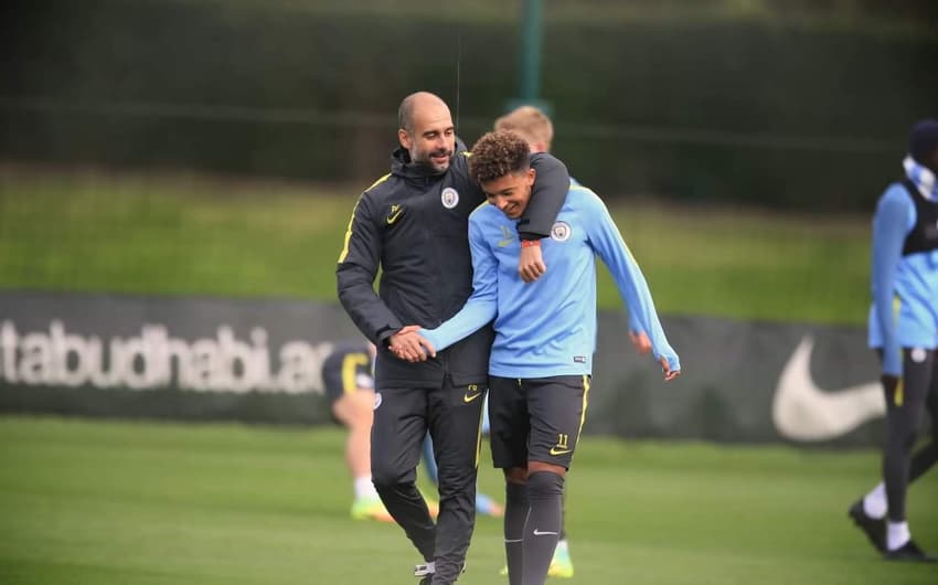 Sancho e Guardiola - Manchester City