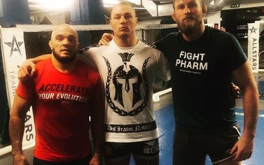Alemão Feuch treina com Latifi e Gustafsson, atletas do UFC (Foto: Reprodução/Instagram/@timofeucht)