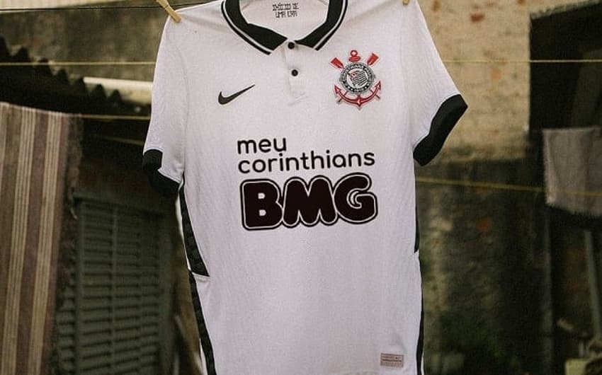 Camisa Corinthians - BMG Logo Preto e Branco
