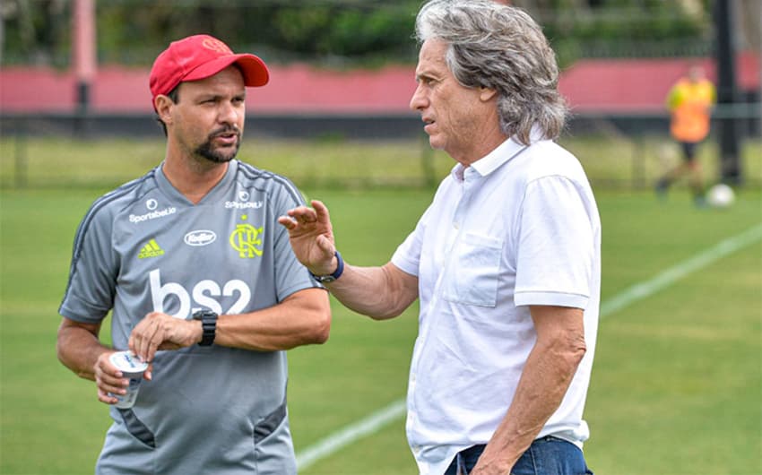 Jorge Jesus e Maurício Souza - Flamengo