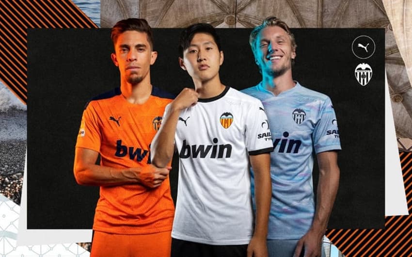 Novos uniformes do Valencia