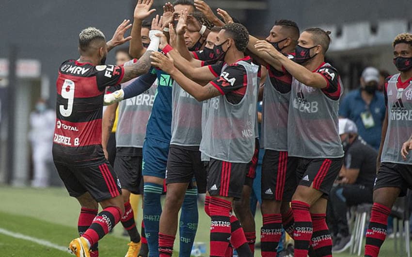 Santos x Flamengo - Comemoração