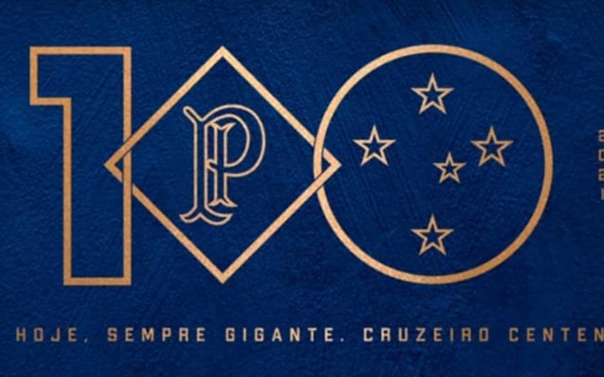 A marca dos 100 anos do Cruzeiro representa o passado e o presente do clube celeste